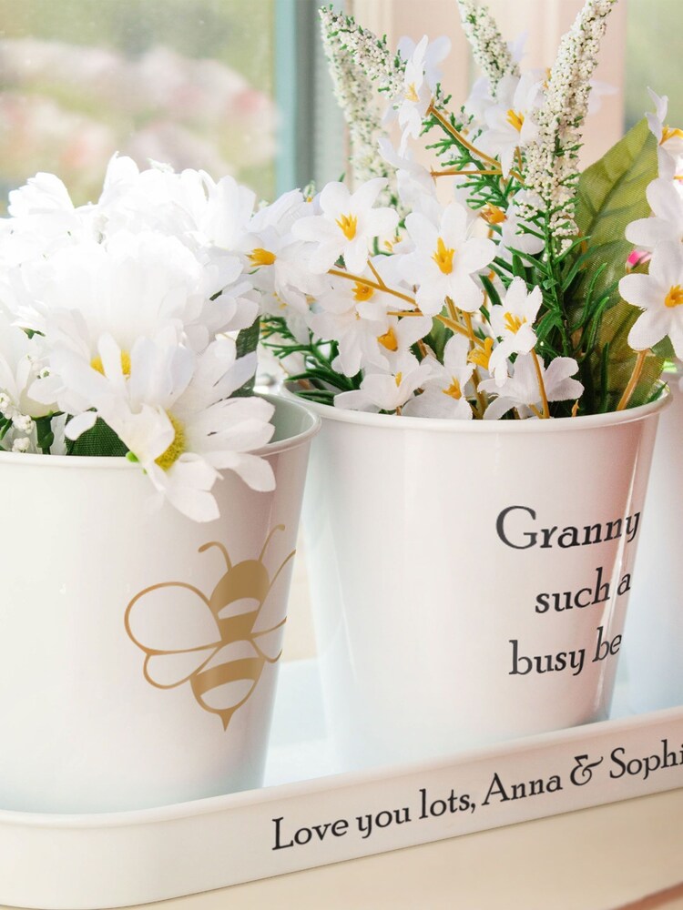 Personalised White Bee Tray and Pots by Jonnys Sister - Image 3 of 3