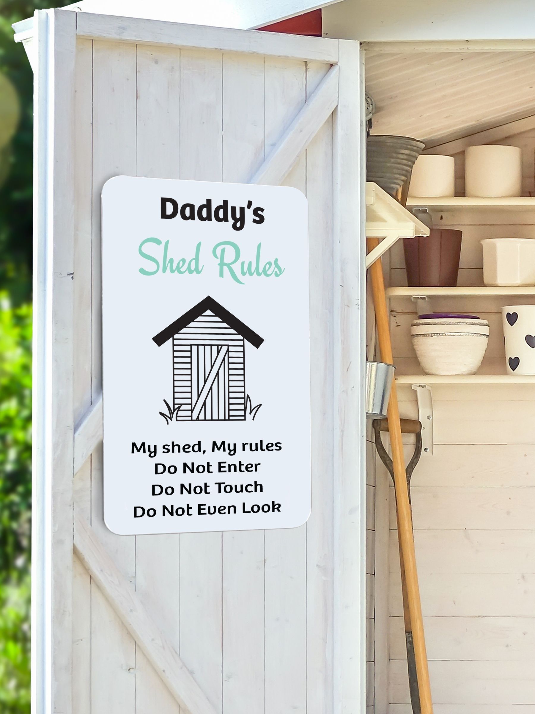 Buy Personalised White Shed Sign by Jonnys Sister from the Next UK ...
