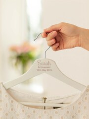 Personalised Wedding White Hangers by Jonnys Sister - Image 1 of 4