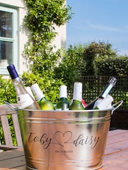 Silver Personalised Wedding Wine Cooler by Jonnys Sister - Image 1 of 4
