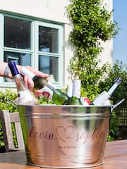 Silver Personalised Wedding Wine Cooler by Jonnys Sister - Image 2 of 4