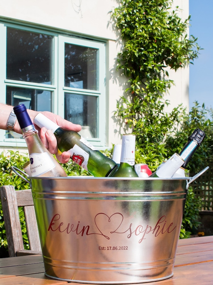 Silver Personalised Wedding Wine Cooler by Jonnys Sister - Image 2 of 4