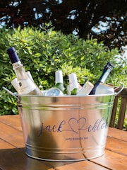 Silver Personalised Wedding Wine Cooler by Jonnys Sister - Image 3 of 4