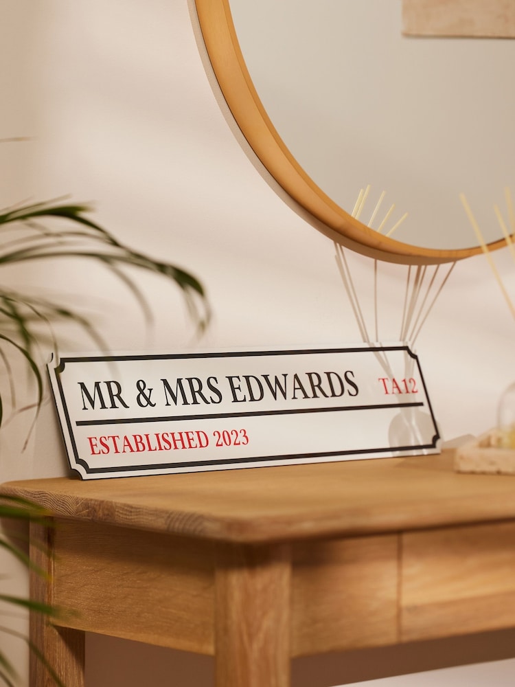 Personalised Couple’s Street Sign by Jonnys Sister - Image 1 of 4