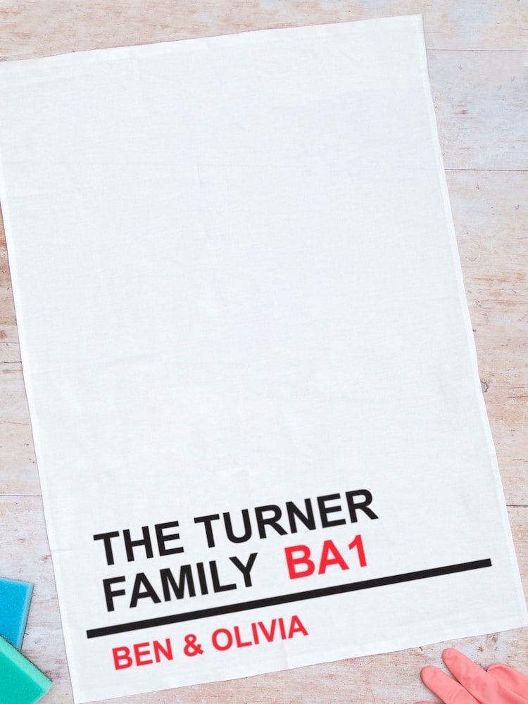 Personalised Family 100% Cotton Tea Towel by Jonny's Sister - Image 2 of 2 Personalised Family 100% Cotton Tea Towel by Jonny's Sister - Image 2 of 2