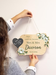 Personalised Wooden Wedding Countdown Sign by Jonnys Sister - Image 2 of 2