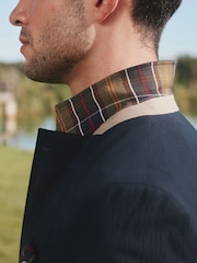 Barbour® Navy Slim Fit  Seersucker Suit Jacket - Image 5 of 10
