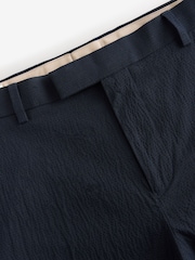 Barbour® Navy Slim Fit Seersucker Suit Trousers - Image 8 of 9