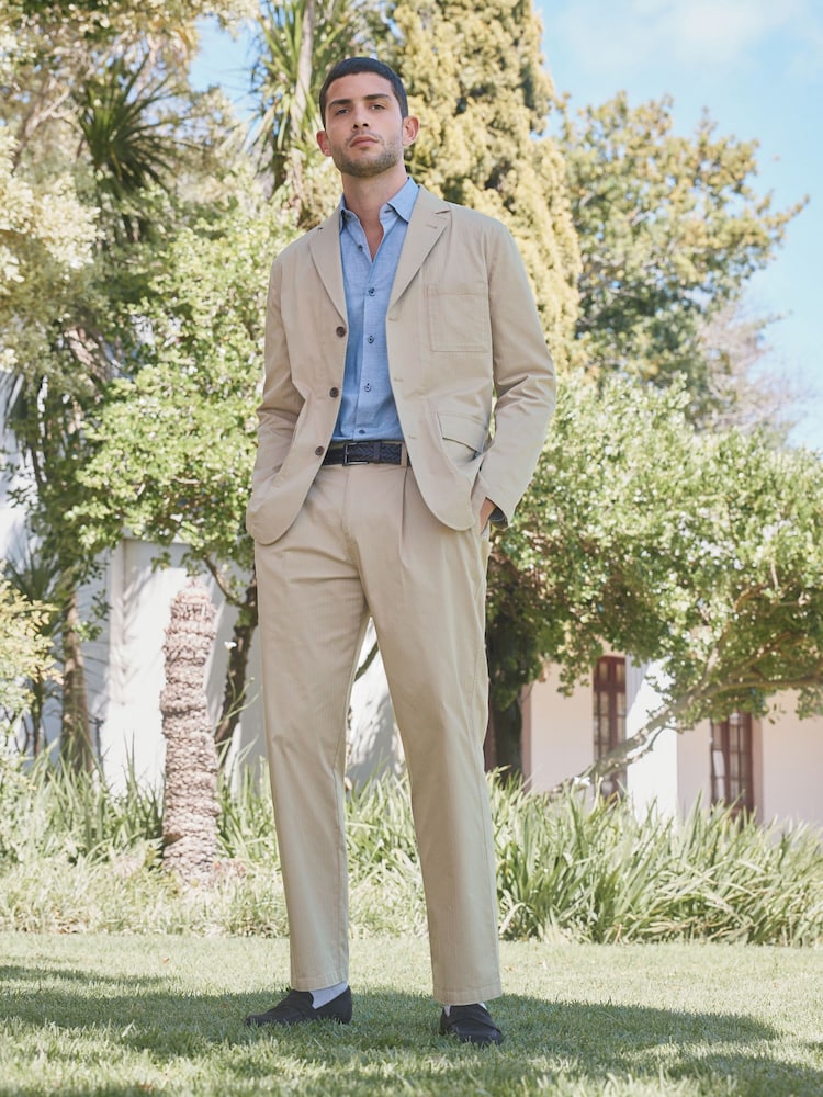 Barbour® Stone Slim Fit Herringbone Suit Jacket - Image 2 of 8