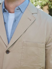 Barbour® Stone Slim Fit Herringbone Suit Jacket - Image 6 of 8