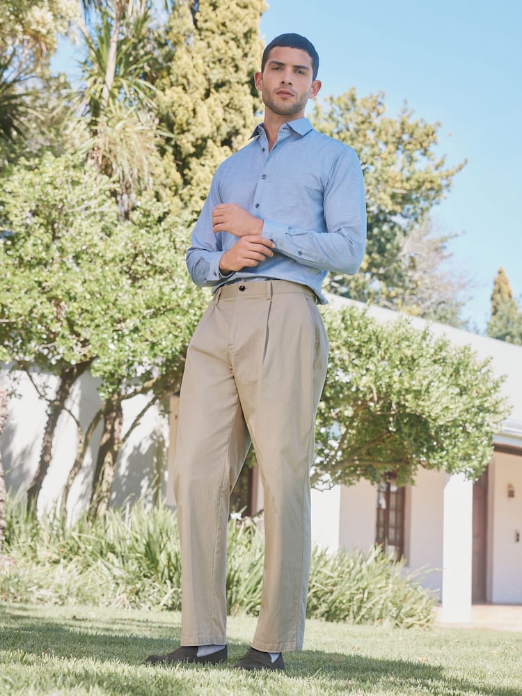 Barbour® Stone Slim Fit Herringbone Suit Trousers - Image 1 of 9