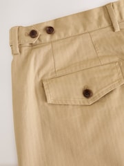 Barbour® Stone Slim Fit Herringbone Suit Trousers - Image 8 of 9