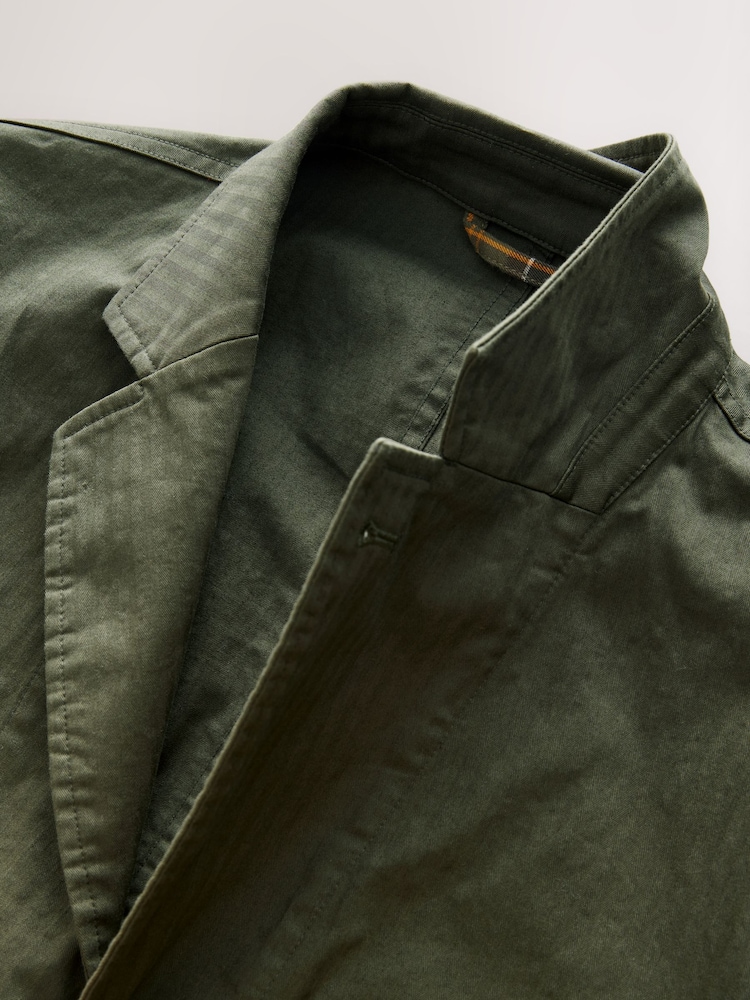Barbour® Olive Green Slim Fit Herringbone Suit Jacket - Image 13 of 13 Barbour® Olive Green Slim Fit Herringbone Suit Jacket - Image 13 of 13