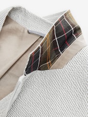 Barbour® Grey Slim Fit Striped Seersucker Suit Jacket - Image 11 of 13
