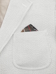 Barbour® Grey Slim Fit Striped Seersucker Suit Jacket - Image 12 of 13