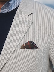 Barbour® Grey Slim Fit Striped Seersucker Suit Jacket - Image 5 of 13