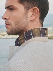 Barbour® Grey Slim Fit Striped Seersucker Suit Jacket - Image 7 of 13