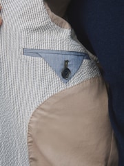 Barbour® Grey Slim Fit Striped Seersucker Suit Jacket - Image 8 of 13