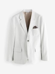 Barbour® Grey Slim Fit Striped Seersucker Suit Jacket - Image 9 of 13