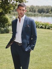 Barbour® Denim Slim Fit Suit Jacket - Image 1 of 11