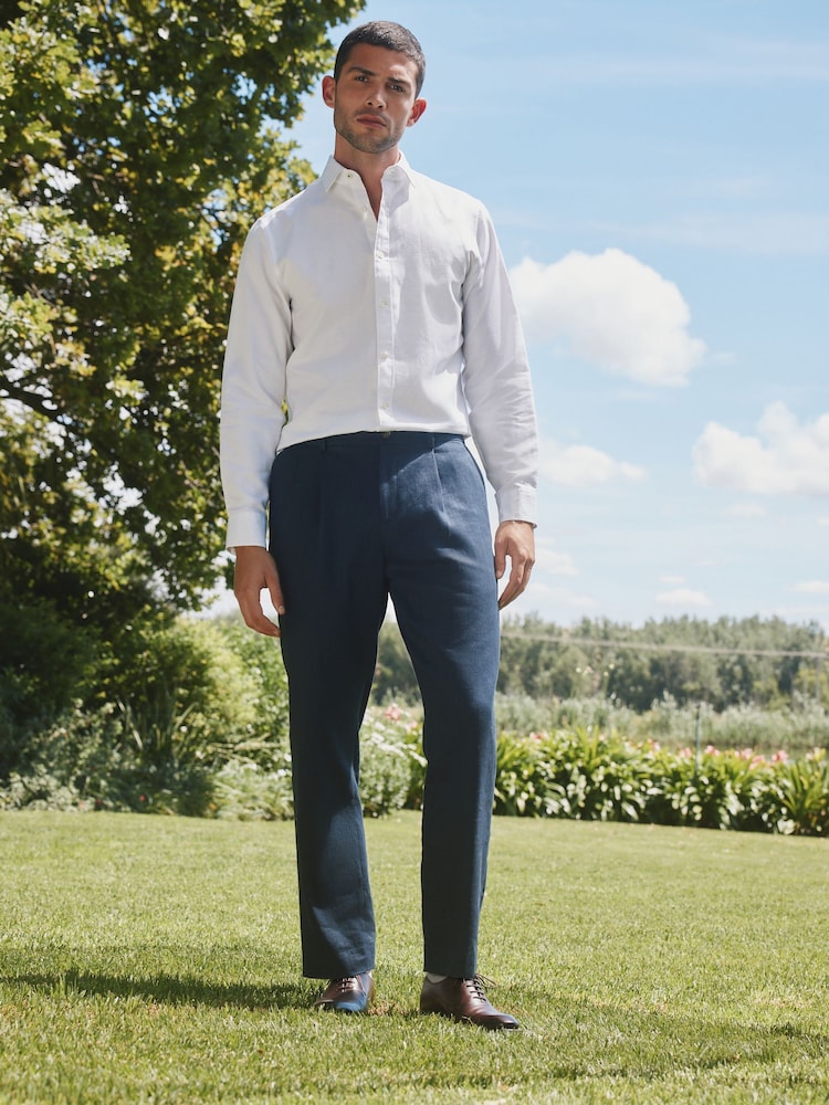 Barbour® Denim Slim Fit Suit Trousers - Image 1 of 4