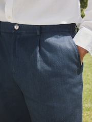 Barbour® Denim Slim Fit Suit Trousers - Image 4 of 4
