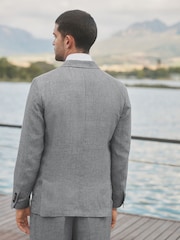 Barbour® Grey Slim Fit Texture Suit Jacket - Image 4 of 8
