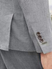 Barbour® Grey Slim Fit Texture Suit Jacket - Image 5 of 8