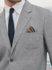 Barbour® Grey Slim Fit Texture Suit Jacket - Image 6 of 8