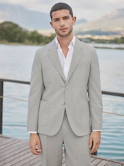 Barbour® Grey Slim Fit Wool Suit Jacket - Image 1 of 11