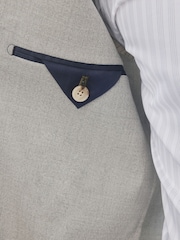 Barbour® Grey Slim Fit Wool Suit Jacket - Image 11 of 11