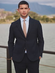 Barbour® Navy Slim Fit Wool Suit Jacket - Image 1 of 10