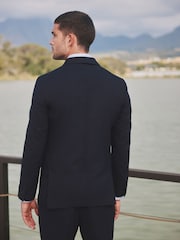 Barbour® Navy Slim Fit Wool Suit Jacket - Image 2 of 10
