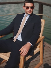 Barbour® Navy Slim Fit Wool Suit Jacket - Image 4 of 10