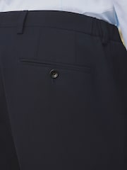 Barbour® Navy Slim Fit Wool Suit Trousers - Image 5 of 9