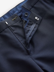 Barbour® Navy Slim Fit Wool Suit Trousers - Image 7 of 9