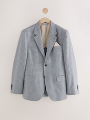 Barbour® Grey Gingham Pattern Slim Fit Suit Jacket - Image 10 of 18