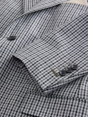 Barbour® Grey Gingham Pattern Slim Fit Suit Jacket - Image 15 of 18