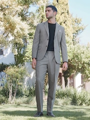 Barbour® Grey Gingham Pattern Slim Fit Suit Jacket - Image 2 of 18