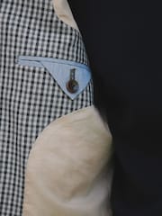 Barbour® Grey Gingham Pattern Slim Fit Suit Jacket - Image 8 of 18