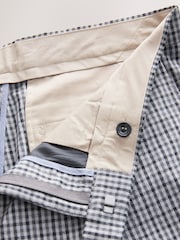 Barbour® Grey Slim Fit Gingham Pattern Suit Trousers - Image 9 of 9