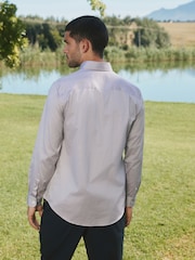 Barbour® Neutral Brown 100% Cotton Long Sleeve Oxford Shirt - Image 3 of 13
