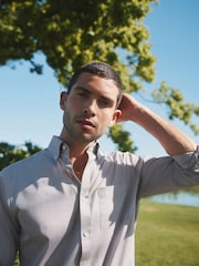 Barbour® Neutral Brown 100% Cotton Long Sleeve Oxford Shirt - Image 6 of 13