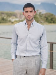 Barbour® Blue 100% Cotton Long Sleeve Oxford Shirt - Image 1 of 8
