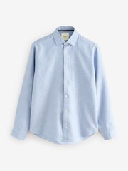 Barbour® Blue Long Sleeve Blend Shirt - Image 7 of 9