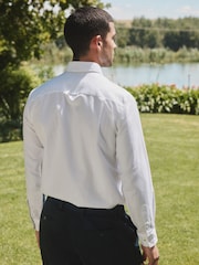 Barbour® White Textured Long Sleeve Blend Shirt - Image 3 of 7