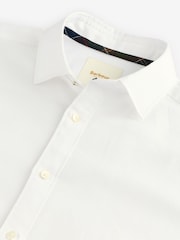 Barbour® White Textured Long Sleeve Blend Shirt - Image 7 of 7