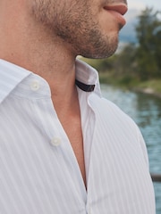 Barbour® Black/White Stripe 100% Cotton Long Sleeve Shirt - Image 5 of 9