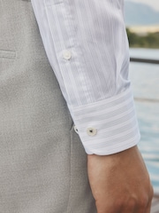 Barbour® Black/White Stripe 100% Cotton Long Sleeve Shirt - Image 6 of 9