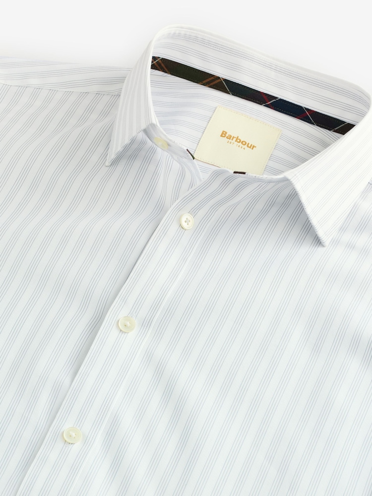 Barbour® Black/White Stripe 100% Cotton Long Sleeve Shirt - Image 9 of 9